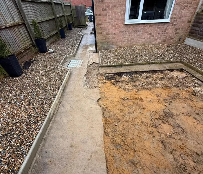 Releveling Patio Gully Repair Construction Bb