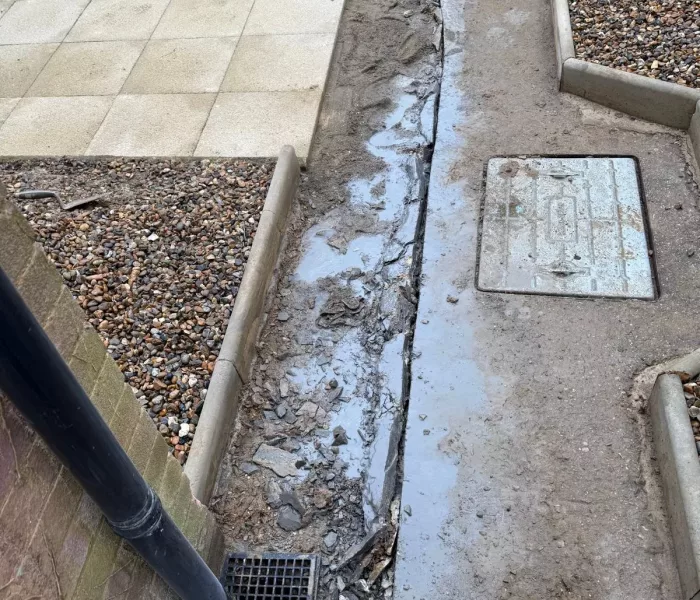 Releveling Patio Gully Repair Construction I